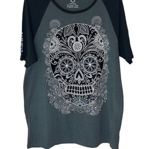 Gray Raglan Sleeve Men's Shirt